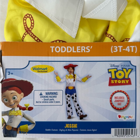 Disney Pixar Toy Story Jessie Toddler Costume 3T/4T Jumpsuit Hat Dress Up Party - Picture 2 of 5